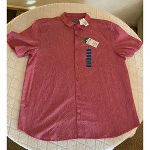 Tenth + Ocean Men’s Washable Linen Red Button Up New With Tags Size XXL